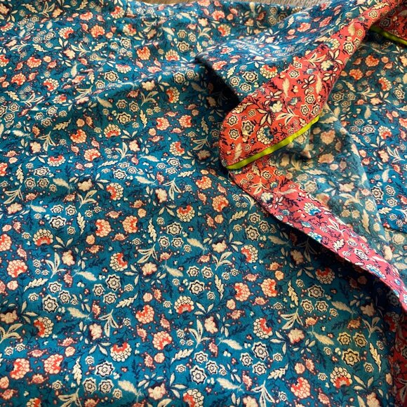 Tailorbyrd Blue Floral Short Sleeve Men's Button Down Shirt Size XXL - Picture 4 of 7